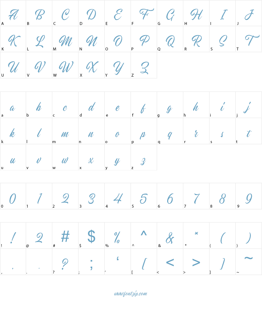 Hillstown Clean DEMO Font Character